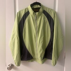 ARIAT Green Lightweight Full Zip Breathable Back Windbreaker Jacket Medium
